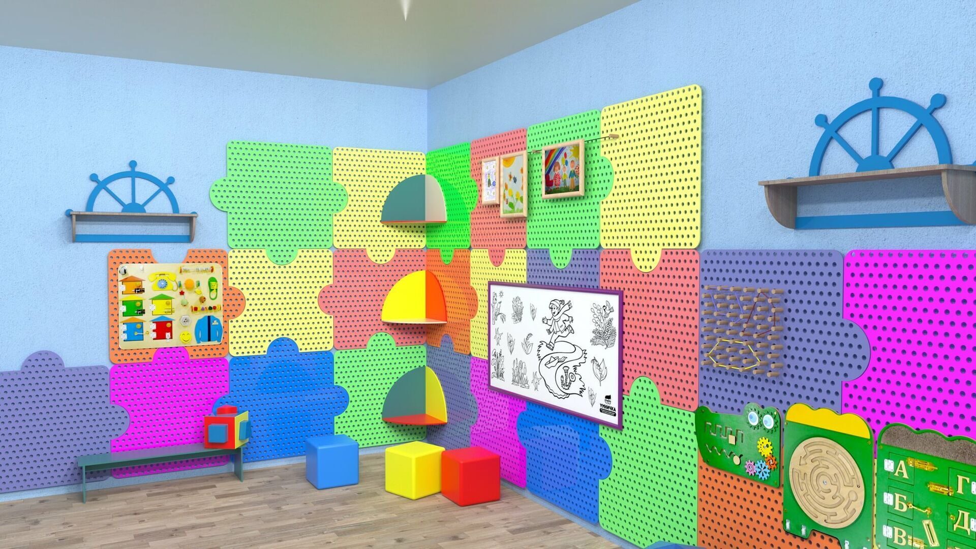 Тактильная зона. Стены в детском саду. Настенные панели для детского сада. Настенные панели в ДОУ. Развивающая стена в детском саду.