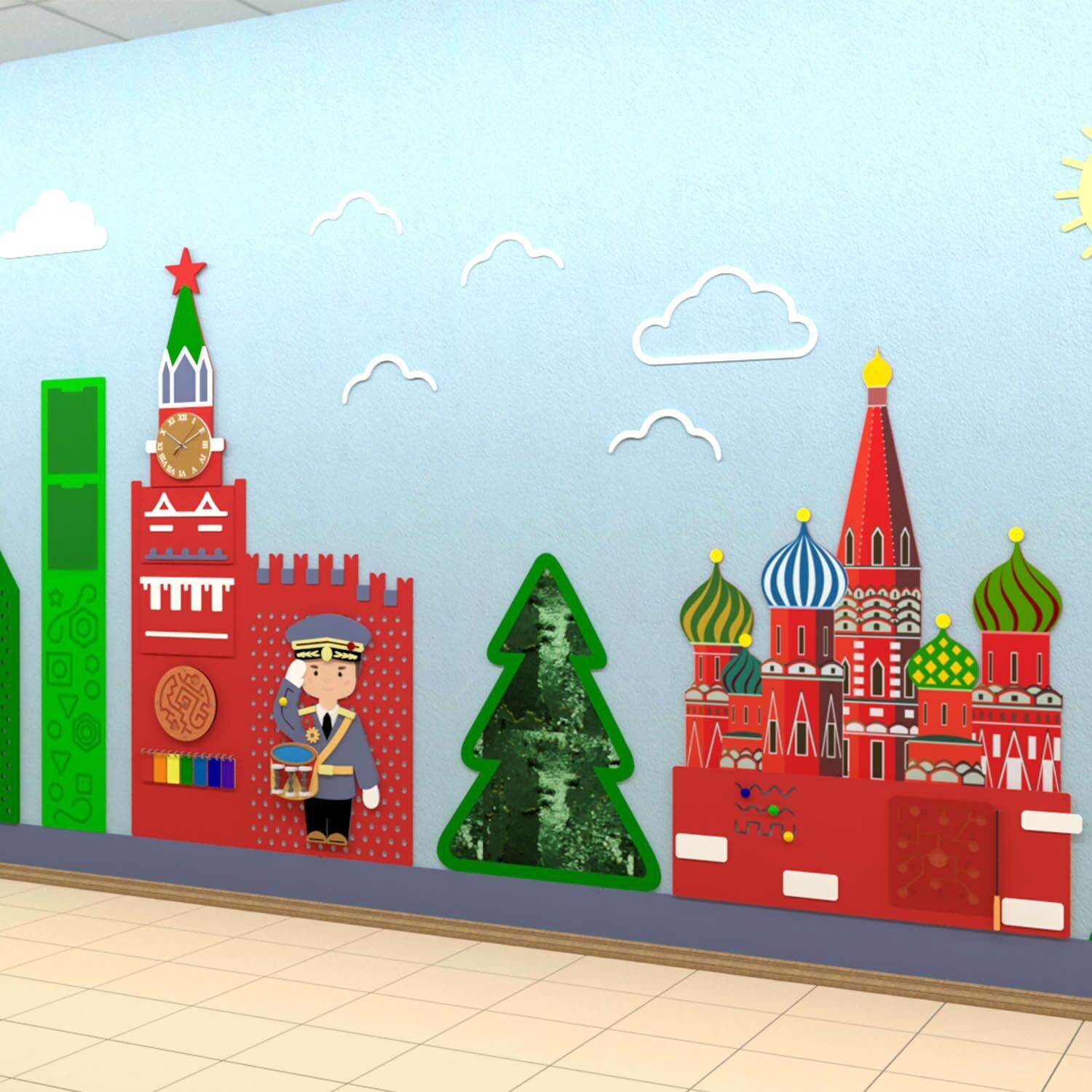 Кремлевская плита. Декоративно развивающие панели для детского сада. Поставка декоративно-развивающей панели «Кремль». Кремлевская панель. Декоративное развивающие панели столовая.